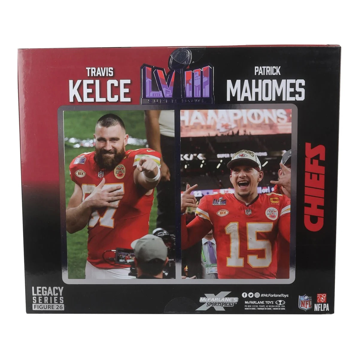 NFL SportsPicks 2024 Travis Kelce and Patrick Mahomes 7-Inch Figure 2-Pack