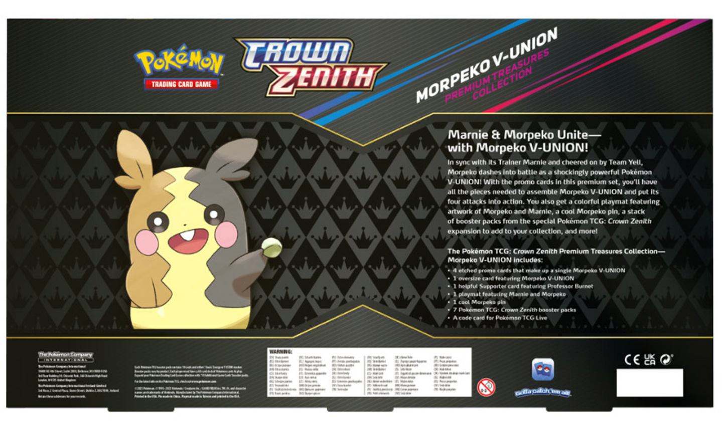 Pokemon Crown Zenith: Premium Treasures Collection Morpeko V-Union