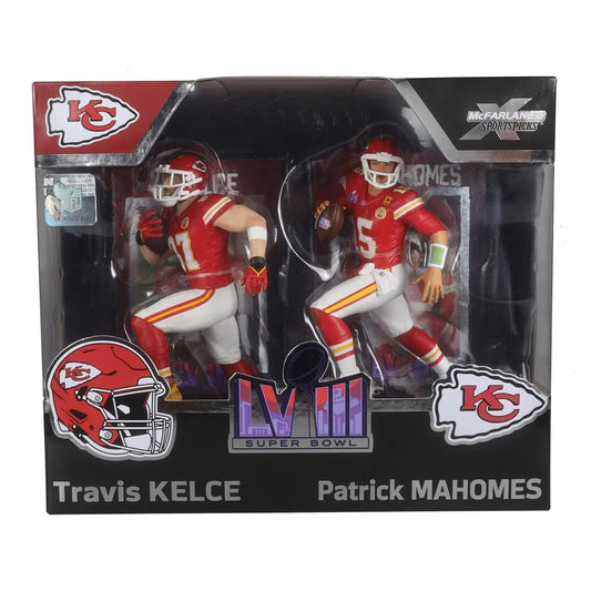 NFL SportsPicks 2024 Travis Kelce and Patrick Mahomes 7-Inch Figure 2-Pack